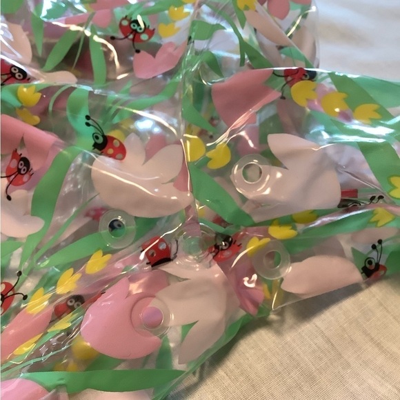 Flowers and lady bug hooded rain coat. Size 24 months. - Picture 2 of 5